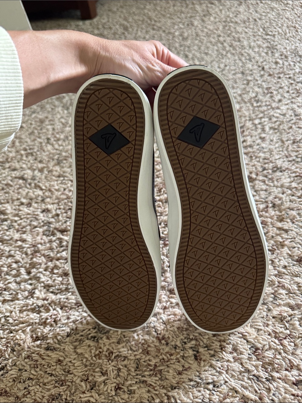 Sperry Woman’s Black Perforated Slip-On Sneakers with White Sole NWOT - Picture 5 of 5